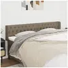 Image de Hoofdbord met randen 203x16x78/88 cm stof taupe3119130