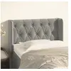 Image de Hoofdbord met randen 83x16x78/88 cm fluweel lichtgrijs3119134