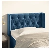 Image de Hoofdbord met randen 83x16x78/88 cm fluweel donkerblauw3119138
