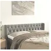Image de Hoofdbord met randen 147x16x78/88 cm fluweel lichtgrijs3119152