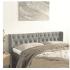 Image de Hoofdbord met randen 163x16x78/88 cm fluweel lichtgrijs3119158