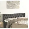 Image de Hoofdbord met randen 163x16x78/88 cm fluweel donkergrijs3119159