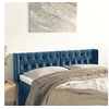 Image de Hoofdbord met randen 163x16x78/88 cm fluweel donkerblauw3119162