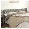 Image de Hoofdbord met randen 183x16x78/88 cm fluweel lichtgrijs3119164