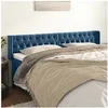 Image de Hoofdbord met randen 183x16x78/88 cm fluweel donkerblauw3119168