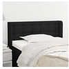 Image de Hoofdbord met randen 93x16x78/88 cm stof zwart3119186