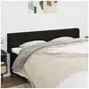 Image de Hoofdbord met randen 183x16x78/88 cm stof zwart3119218