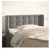 Image de Hoofdbord met randen 93x16x78/88 cm fluweel lichtgrijs3119238