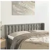Image de Hoofdbord met randen 147x16x78/88 cm fluweel lichtgrijs3119250