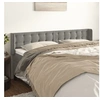 Image de Hoofdbord met randen 163x16x78/88 cm fluweel lichtgrijs3119256