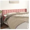 Image de Hoofdbord met randen 163x16x78/88 cm fluweel roze3119261