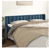 Image de Hoofdbord met randen 183x16x78/88 cm fluweel donkerblauw3119266