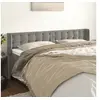 Image de Hoofdbord met randen 203x16x78/88 cm fluweel lichtgrijs3119268