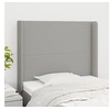 Image de Hoofdbord met randen 93x16x118/128 cm stof lichtgrijs3119282