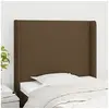 Image de Hoofdbord met randen 93x16x118/128 cm stof donkerbruin3119285