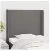Image de Hoofdbord met randen 103x16x118/128 cm stof donkergrijs3119291