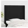 Image de Hoofdbord met randen 103x16x118/128 cm stof zwart3119292