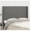 Image de Hoofdbord met randen 147x16x118/128 cm stof donkergrijs3119299