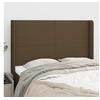 Image de Hoofdbord met randen 147x16x118/128 cm stof donkerbruin3119301