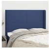Image de Hoofdbord met randen 147x16x118/128 cm stof blauw3119304