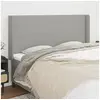Image de Hoofdbord met randen 183x16x118/128 cm stof lichtgrijs3119314