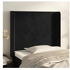 Image de Hoofdbord met randen 83x16x118/128 cm fluweel zwart3119332