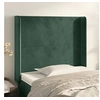 Image de Hoofdbord met randen 83x16x118/128 cm fluweel groen3119333
