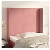 Image de Hoofdbord met randen 103x16x118/128 cm fluweel roze3119347