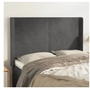 Image de Hoofdbord met randen 147x16x118/128 cm fluweel donkergrijs3119349