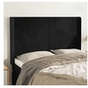 Image de Hoofdbord met randen 147x16x118/128 cm fluweel zwart3119350