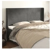 Image de Hoofdbord met randen 203x16x118/128 cm fluweel donkergrijs3119367