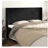 Image de Hoofdbord met randen 203x16x118/128 cm fluweel zwart3119368
