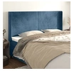 Image de Hoofdbord met randen 203x16x118/128 cm fluweel donkerblauw3119370