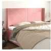 Image de Hoofdbord met randen 203x16x118/128 cm fluweel roze3119371