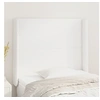 Image de Hoofdbord met randen 83x16x118/128 cm kunstleer wit3119373