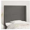 Image de Hoofdbord met randen 83x16x118/128 cm kunstleer grijs3119376