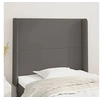 Image de Hoofdbord met randen 93x16x118/128 cm kunstleer grijs3119382