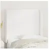 Image de Hoofdbord met randen 103x16x118/128 cm kunstleer wit3119385
