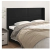 Image de Hoofdbord met randen 203x16x118/128 cm kunstleer zwart3119408