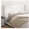 Image de Hoofdbord met randen 203x16x118/128 cm kunstleer wit3119409