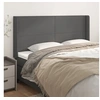 Image de Hoofdbord met randen 203x16x118/128 cm kunstleer grijs3119412