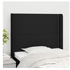 Image de Hoofdbord met randen 83x16x118/128 cm stof zwart3119416
