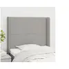 Image de Hoofdbord met randen 93x16x118/128 cm stof lichtgrijs3119422