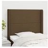 Image de Hoofdbord met randen 93x16x118/128 cm stof donkerbruin3119425