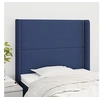 Image de Hoofdbord met randen 93x16x118/128 cm stof blauw3119428