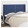 Image de Hoofdbord met randen 183x16x118/128 cm stof blauw3119460