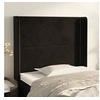 Image de Hoofdbord met randen 93x16x118/128 cm fluweel zwart3119478