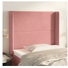 Image de Hoofdbord met randen 93x16x118/128 cm fluweel roze3119481