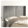 Image de Hoofdbord met randen 147x16x118/128 cm fluweel lichtgrijs3119488