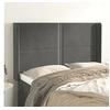 Image de Hoofdbord met randen 147x16x118/128 cm fluweel donkergrijs3119489